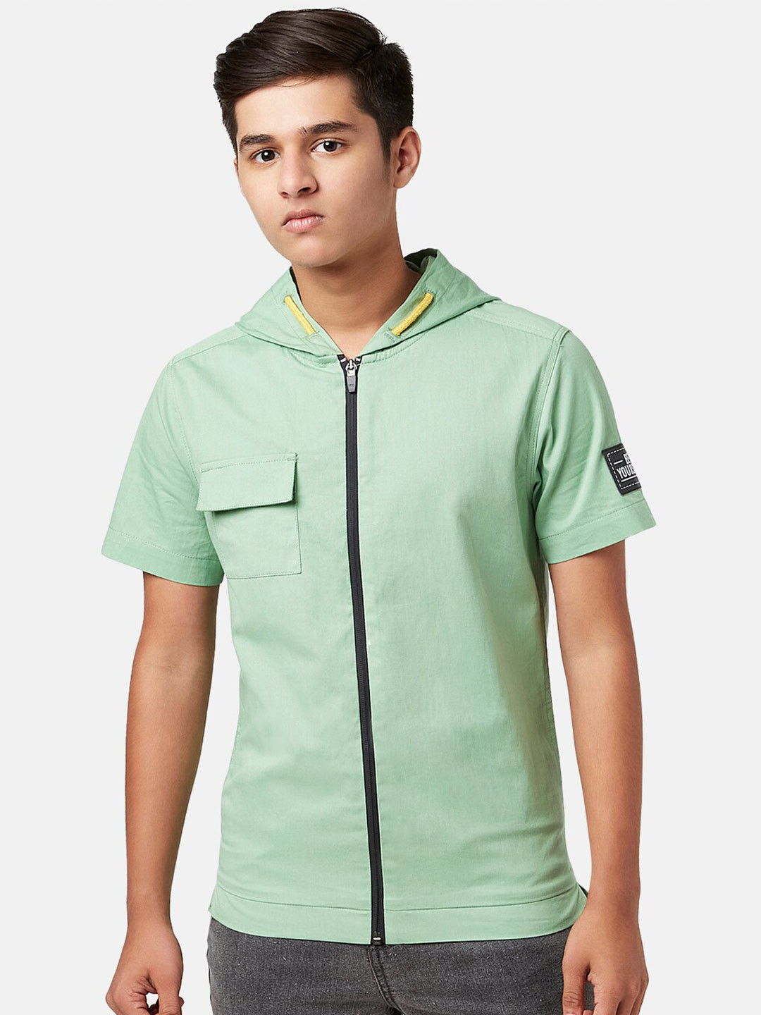 Coolsters by Pantaloons Boys Hooded Neck Cotton Shirt