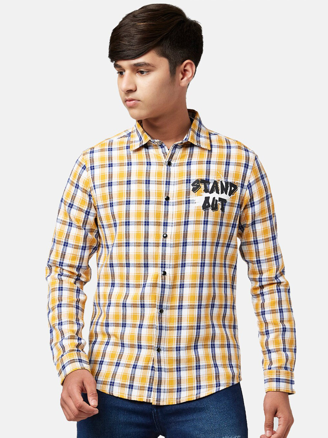 Coolsters by Pantaloons Boys Tartan Checks Cotton Casual Shirt