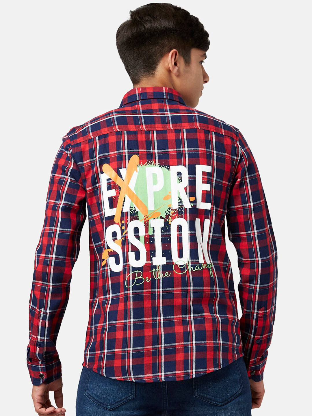 Coolsters by Pantaloons Boys Tartan Checks Cotton Casual Shirt