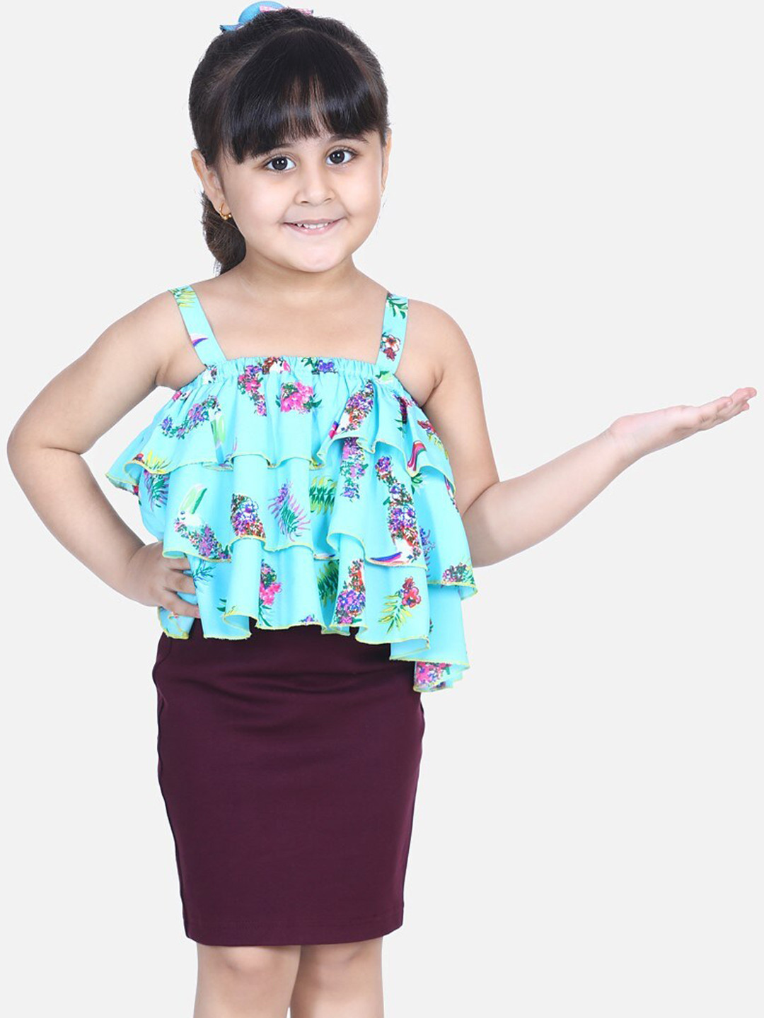 AWW HUNNIE Girls Straight Pencil Skirt With Back Slit