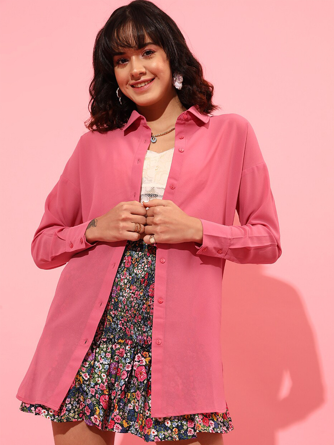 WORK IT by STREET 9 Spread Collar Casual Shirt