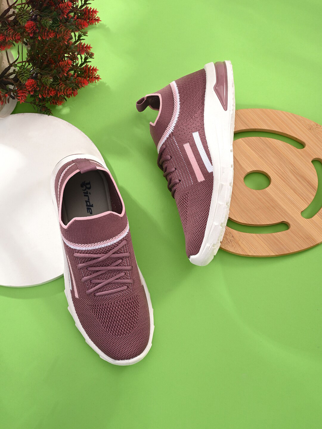 BIRDE Women Mesh Memory Foam Non-Marking Running Shoes