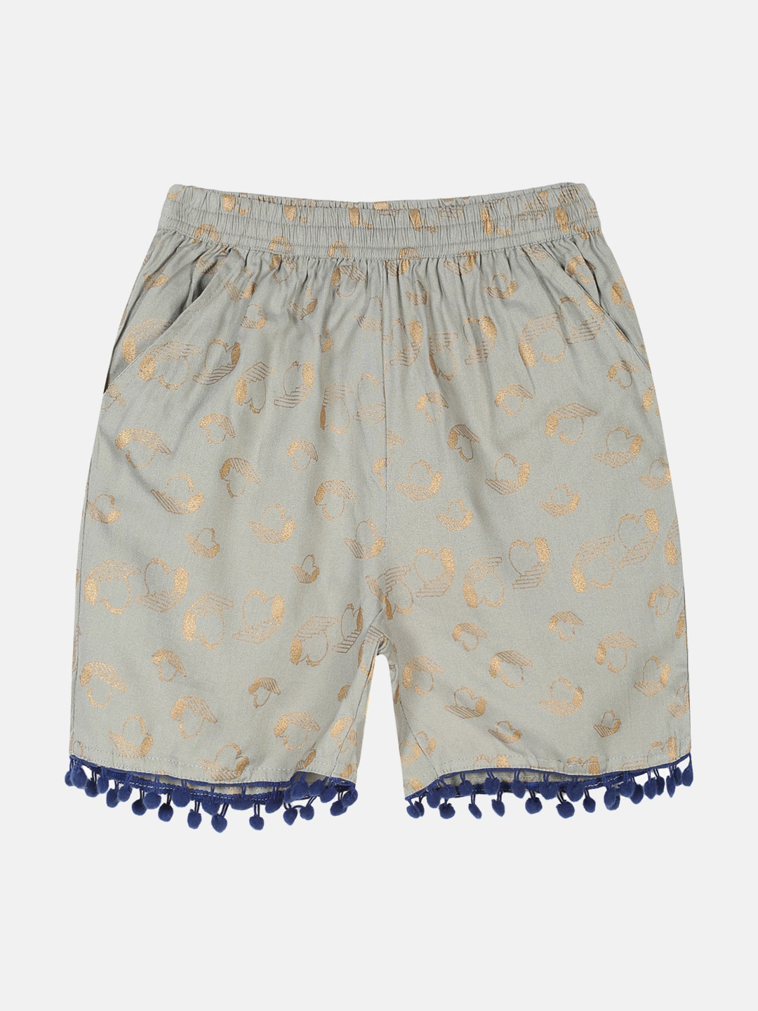 KiddoPanti Girls Grey Shorts