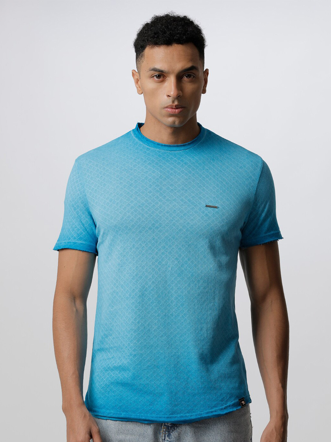 THE BEAR HOUSE Round Neck Pure Cotton Slim Fit T-shirt