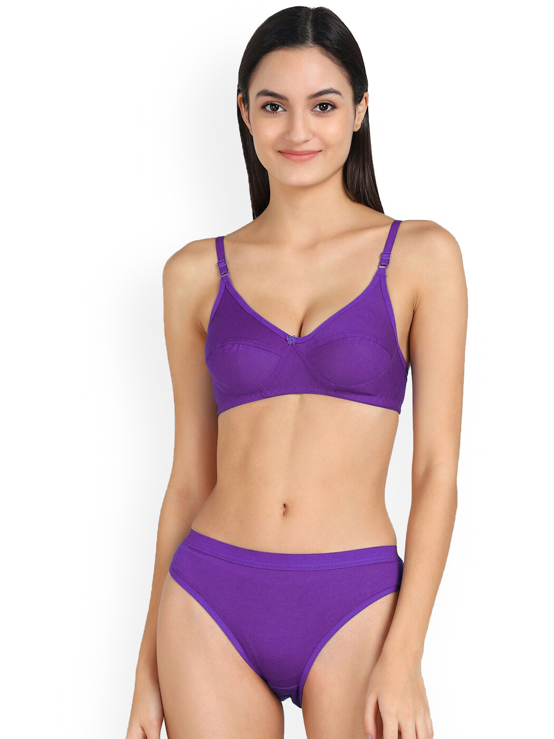 AROUSY Mid Rise Non-Padded Cotton Lingerie Set