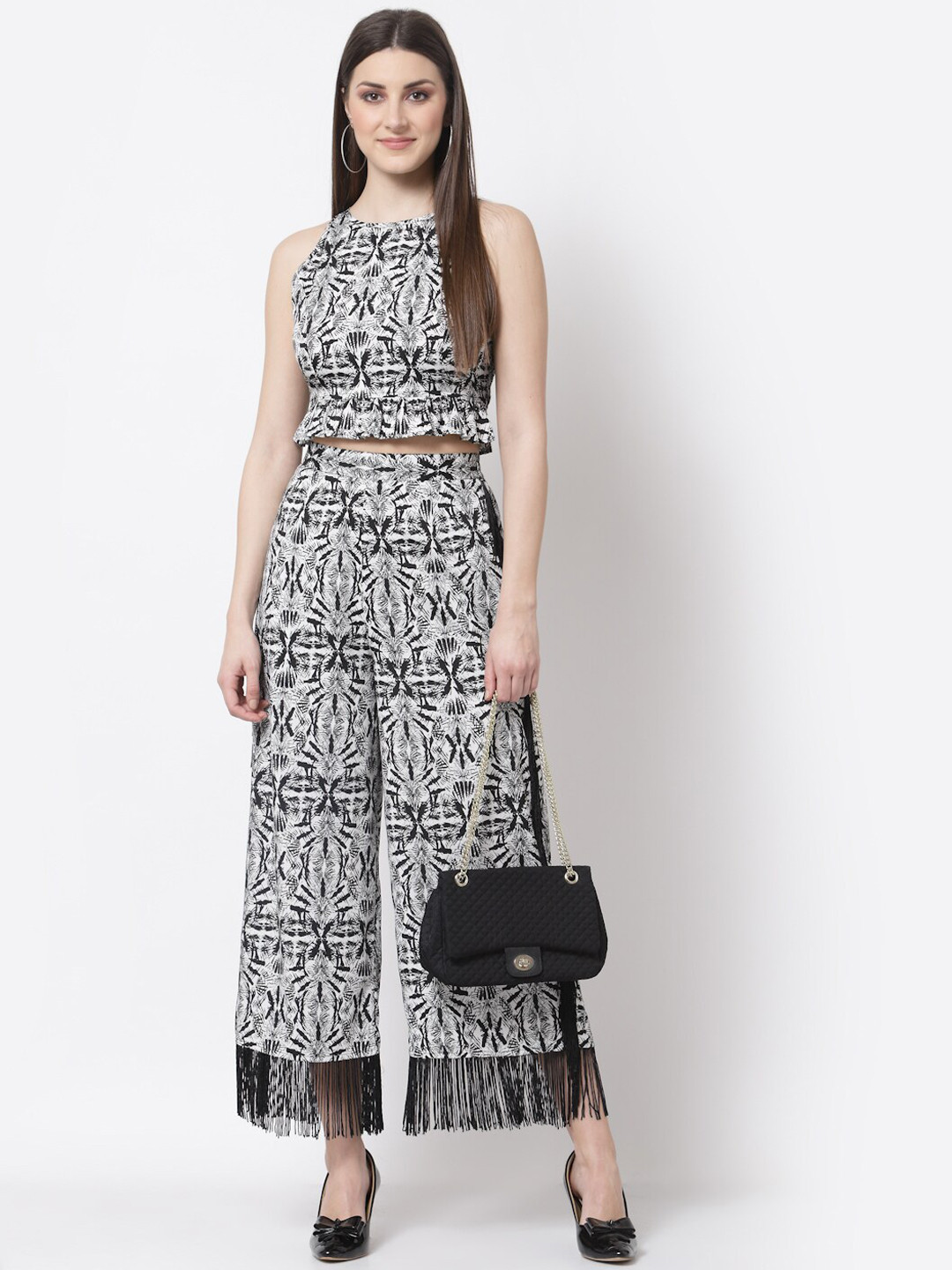 BLANC9 Women Printed Top and Trouser Co-Ords