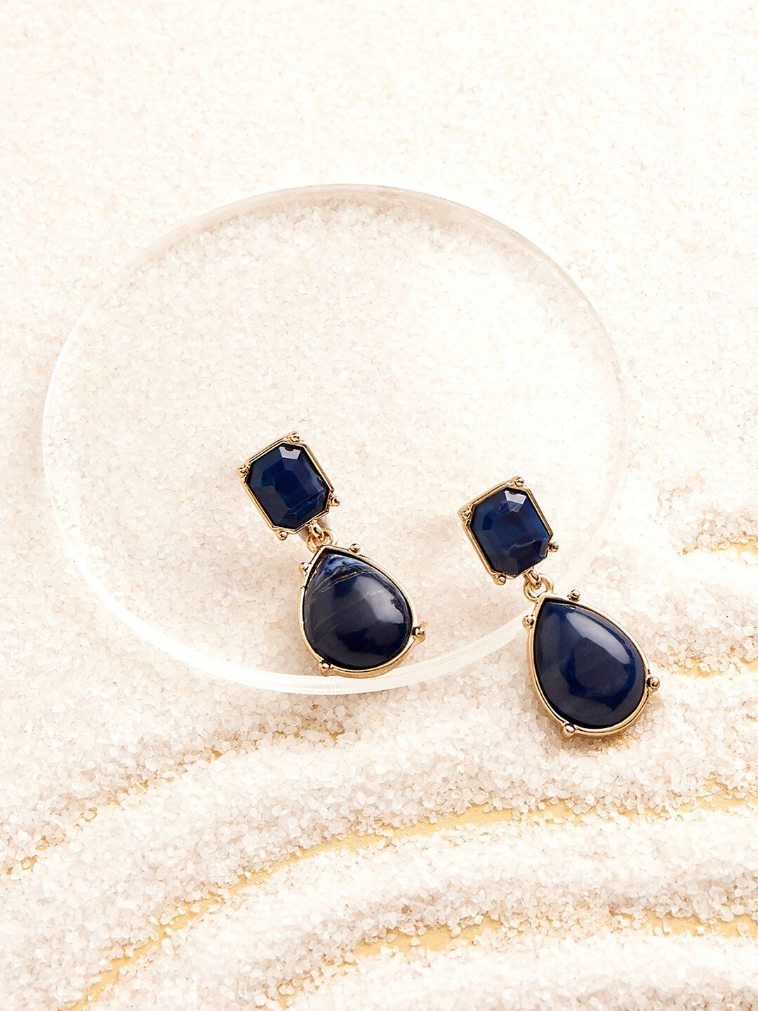 AMI Gold-Plated Contemporary Drop Earrings