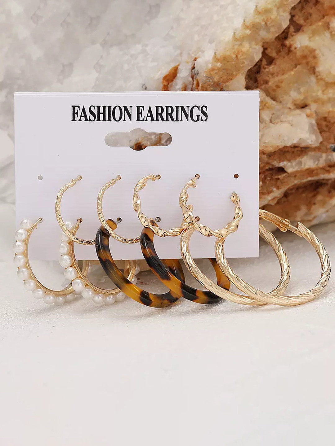 Pinapes Pack of 11 Geometric Hoop Earrings