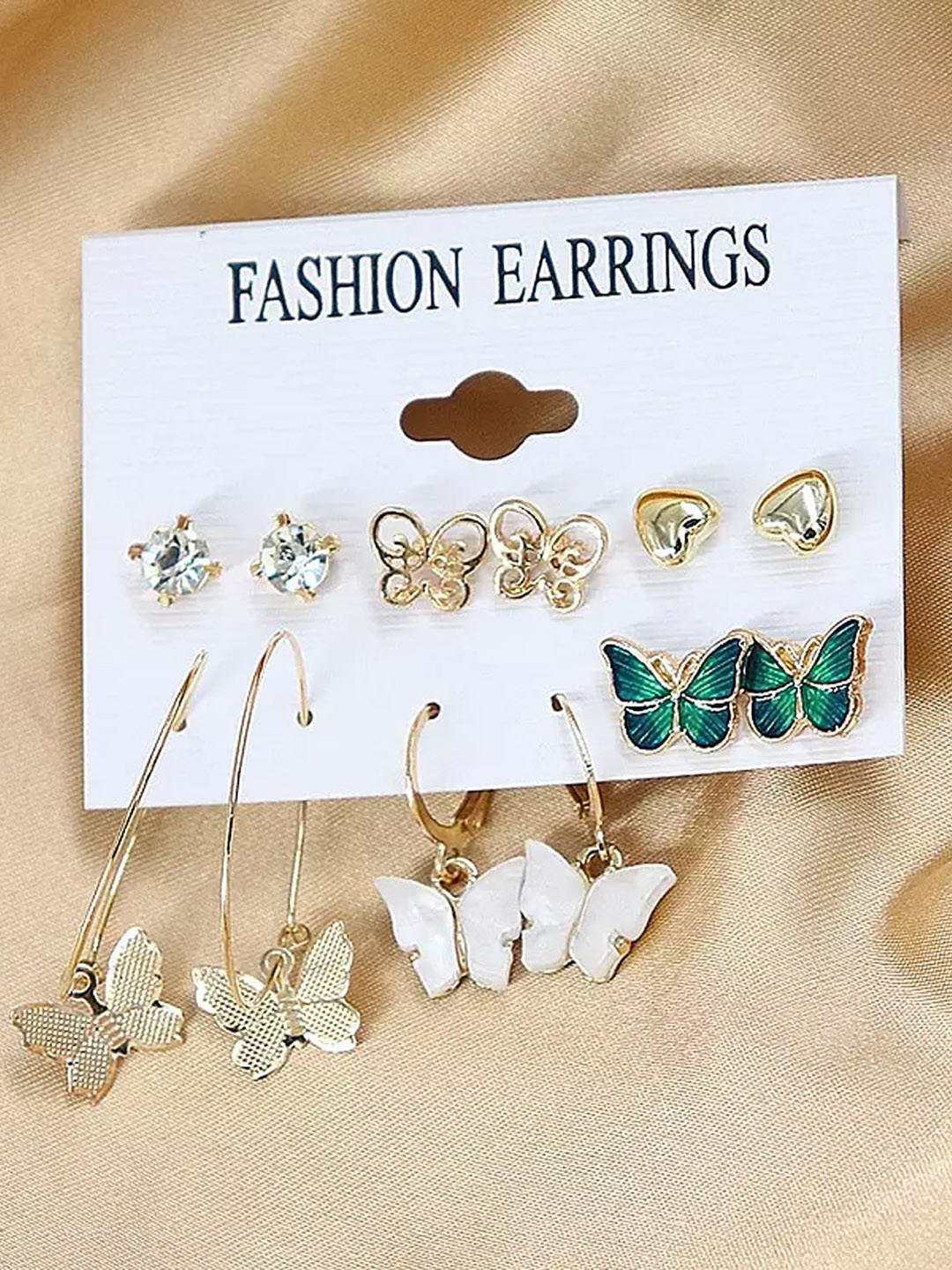 Pinapes Set Of 12 Geometric Studs Earrings