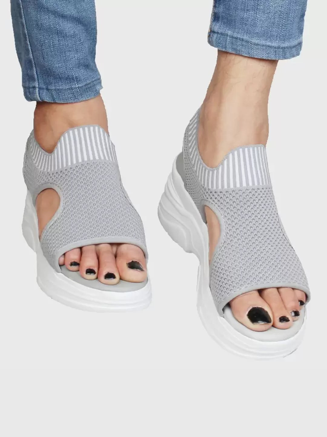 Shoetopia Woven Design Open Toe Sandals