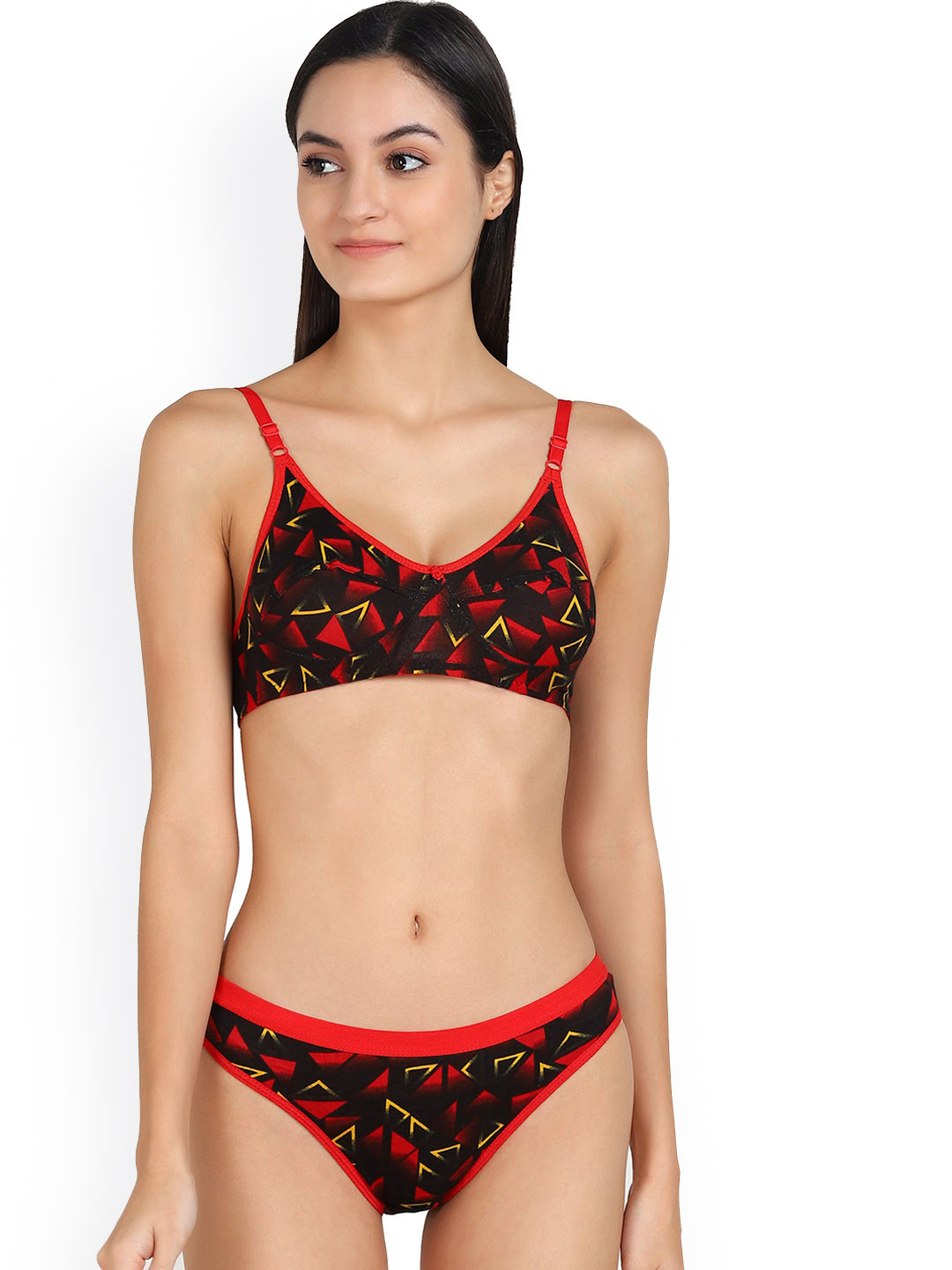 AROUSY Printed Cotton Lingerie Set
