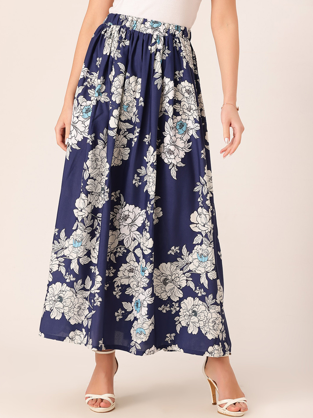 DressBerry Floral Printed High Waist Maxi Skirt