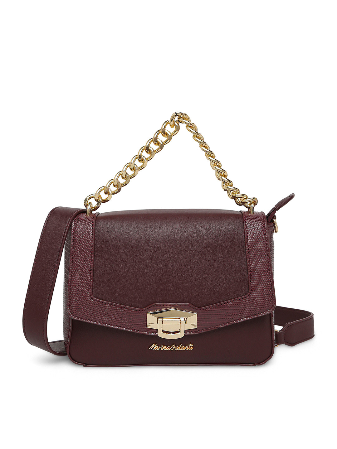 Marina Galanti Textured Structured Handheld Bag
