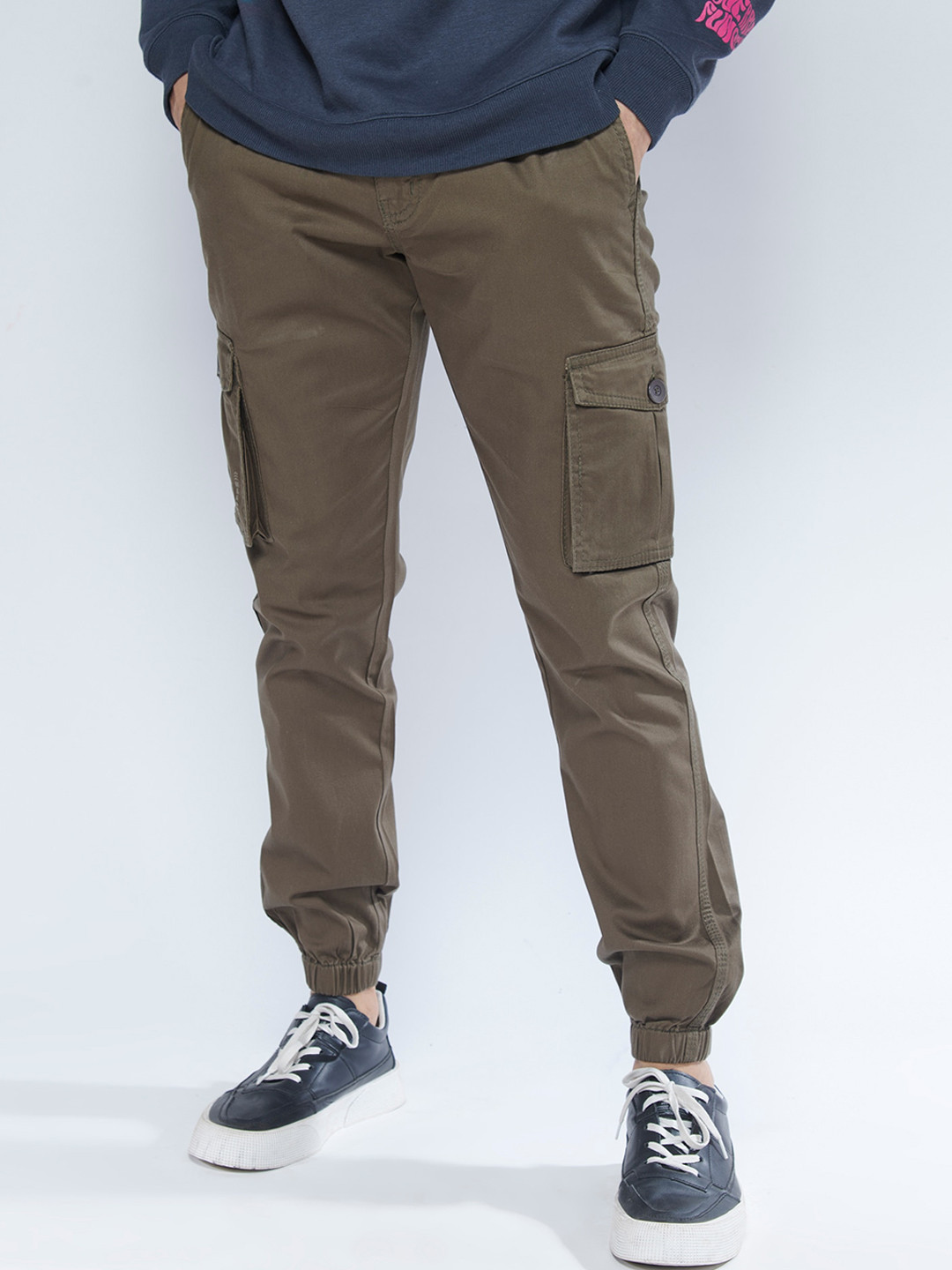 MARK & ALBERT Men Urban Slim Fit Coffee Brown Joggers