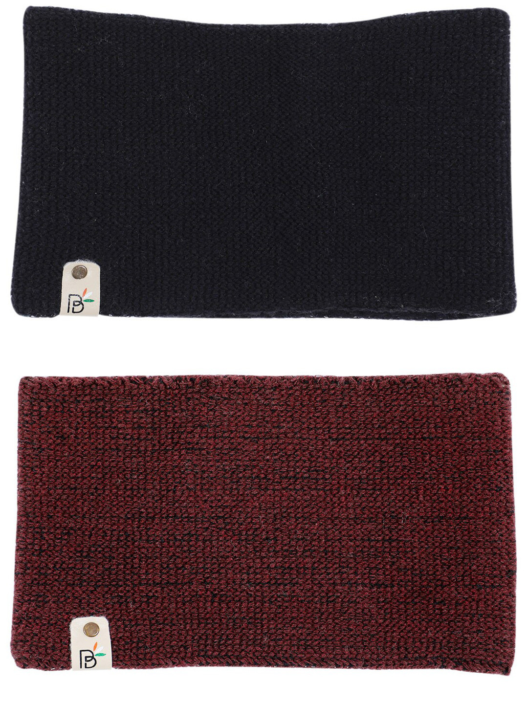 Bharatasya Pack Of 2 Self Design Sports Cotton Head Wrap