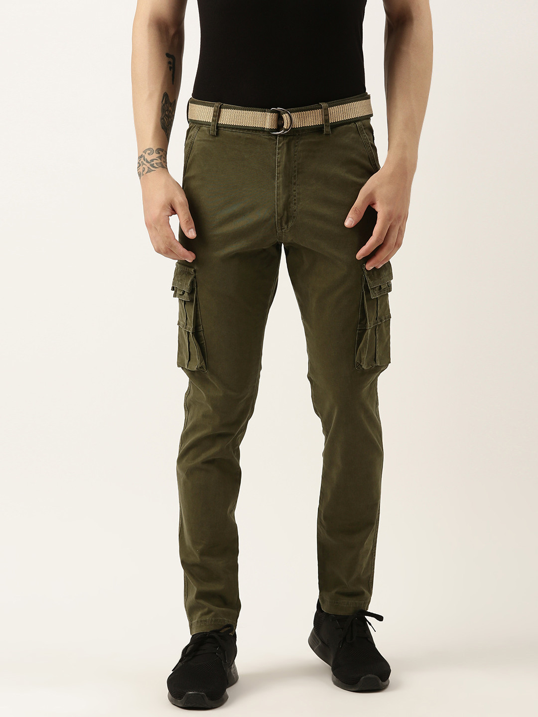 Sports52 wear Men Pure Cotton Tailored Cargos