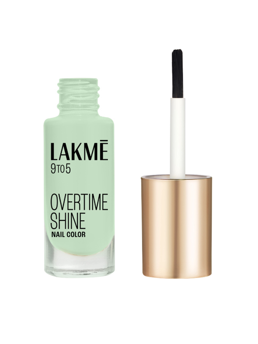 Lakme 9to5 Overtime Shine Glossy Long Lasting & Quick Dry Nail Color 6ml - Minty Green