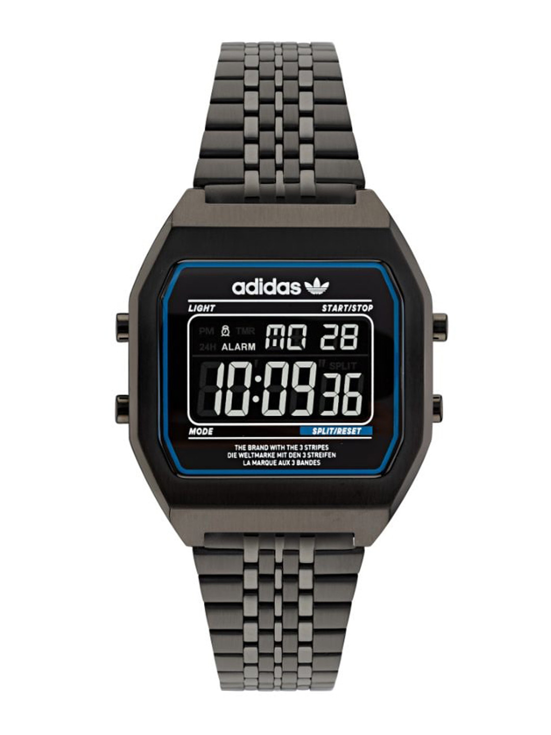 ADIDAS Originals Dial & Stainless Steel Bracelet Style Straps Digital Watch AOST22073
