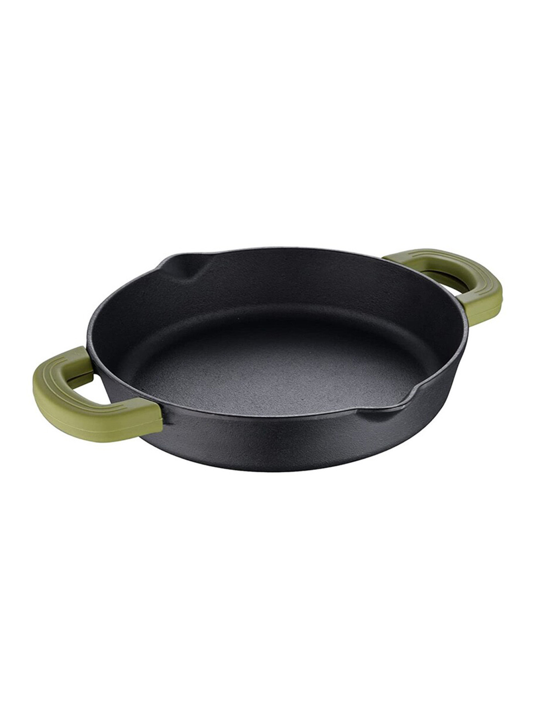 Bergner Elements Pre-Seasoned Cast Iron 24 cm Olive Green Induction Bottom Baking Pan