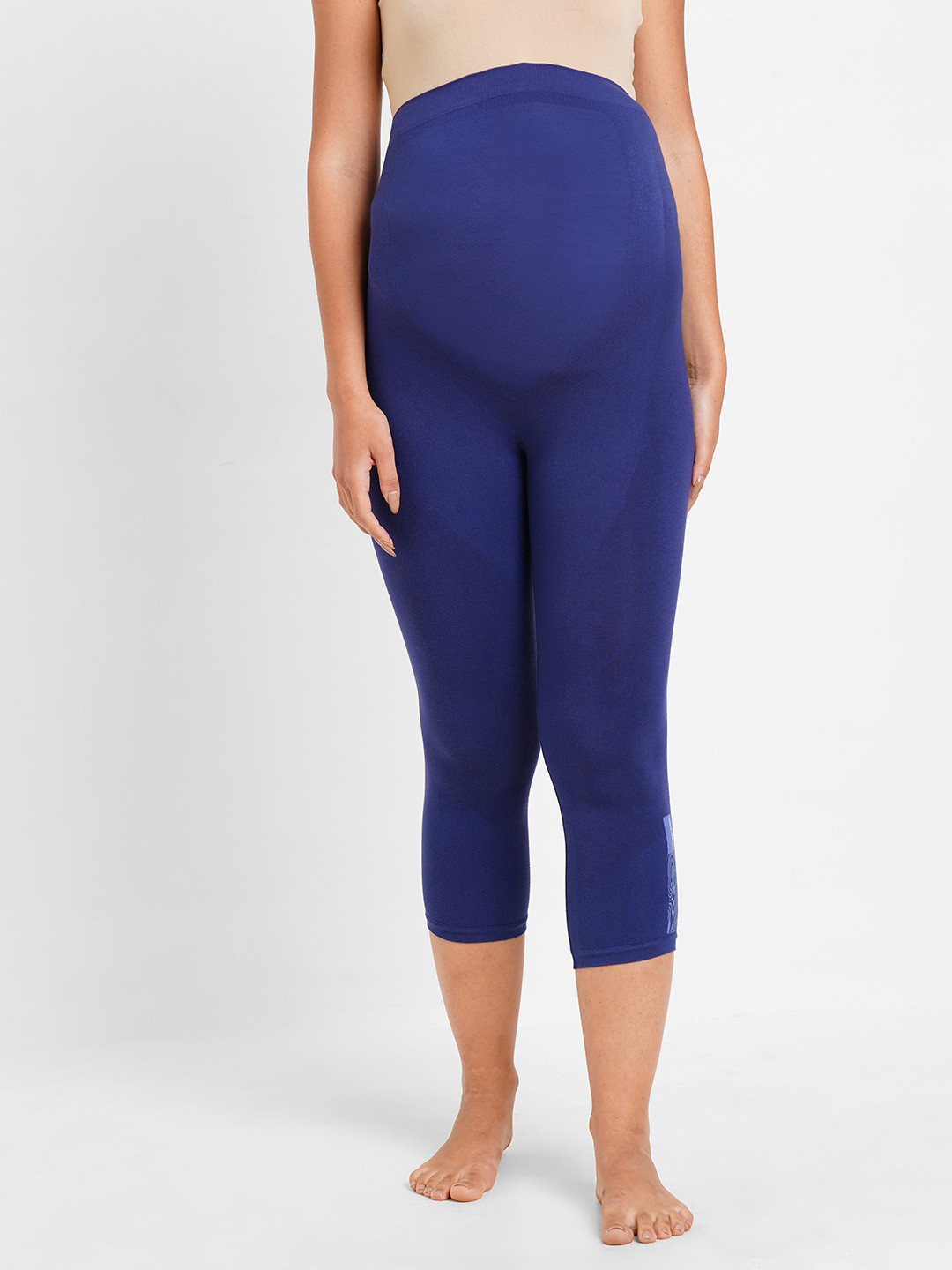 Inner Sense Women Super Soft Bamboo Fibre Antimicrobial Seamless Maternity Capris