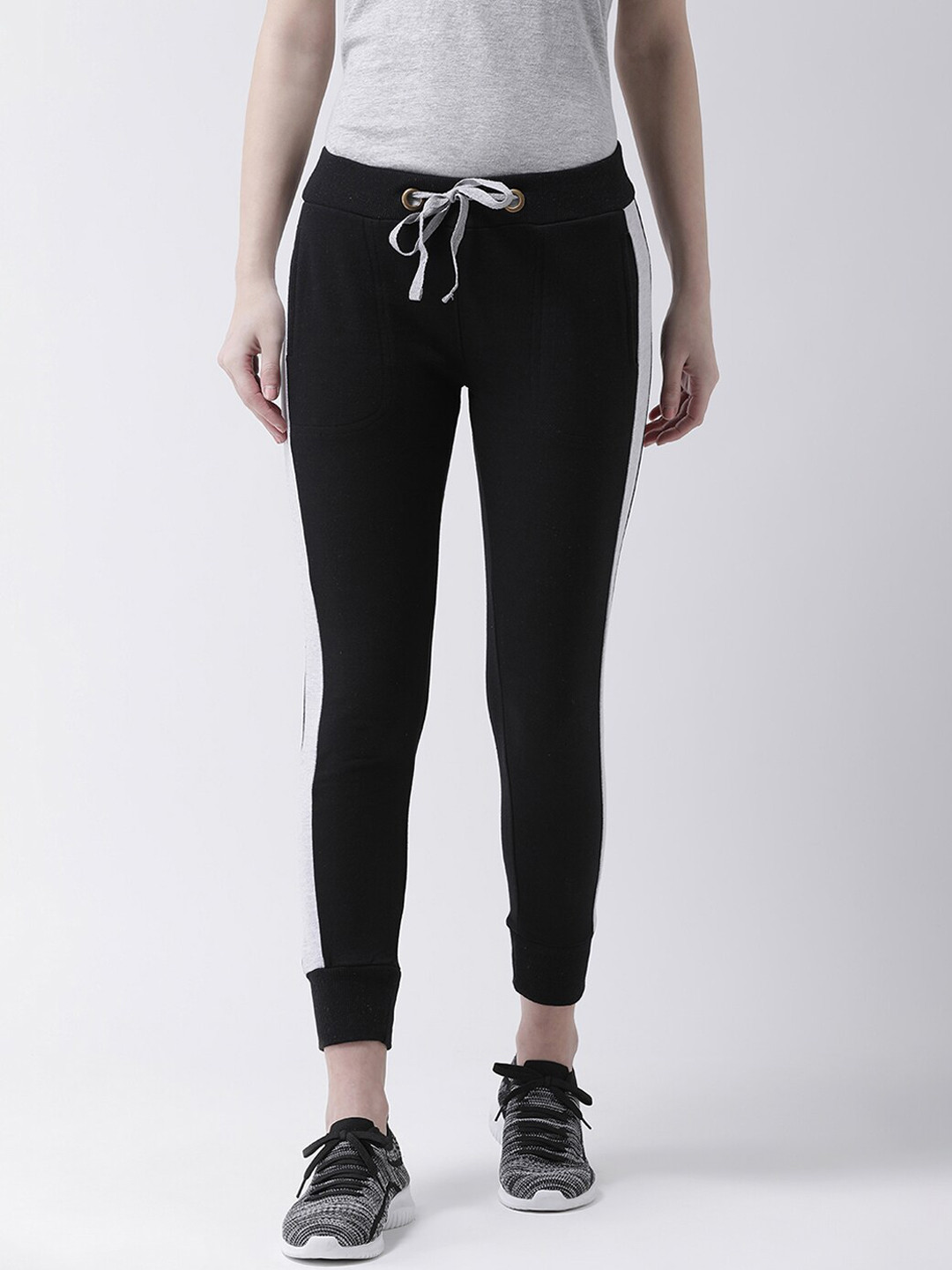 The Dry State Women Side Stripes Slim-Fit Cotton Joggers