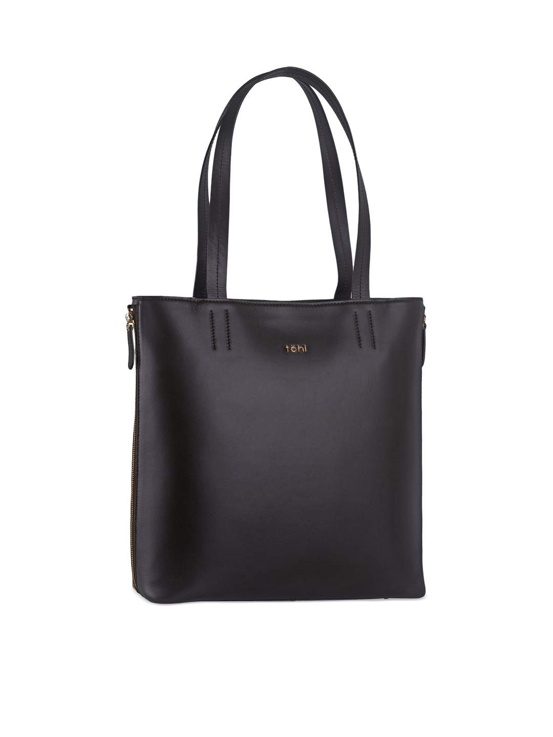 tohl Coffee & Tan Brown Solid Leather Shoulder Bag