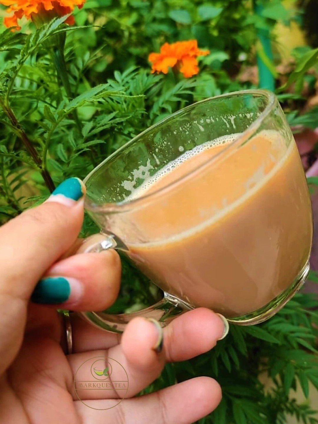 MARKQUES Rakshabandhan Gift Transparent Glass Handmade 4 Piece Cups-200ml