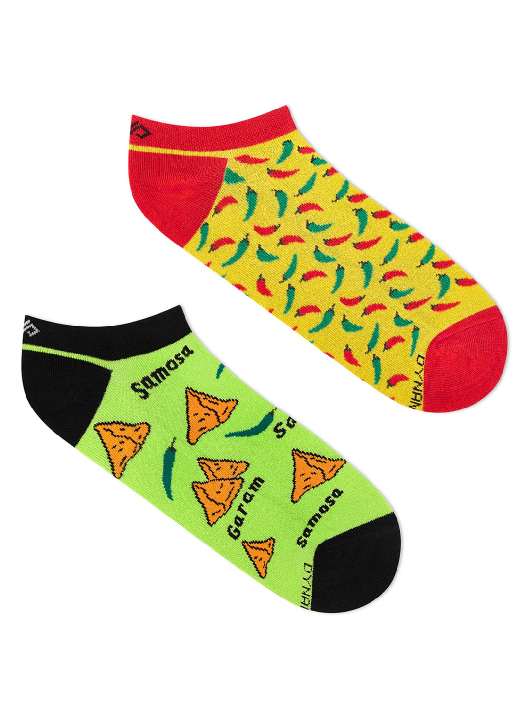 Dynamocks Pack Of 2 Patterned Ankle Length Socks
