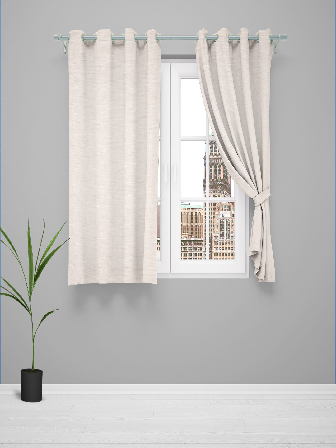 Just Home Summer 2023 Off White 2 Pieces Window Curtains