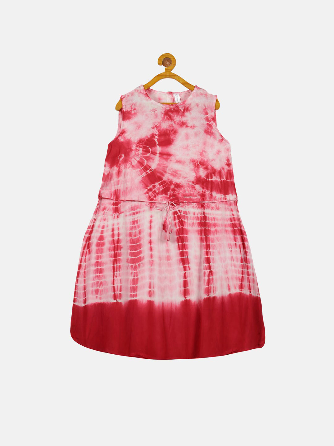 KiddoPanti Girls Tie and Dyed Fit and Flare Dress
