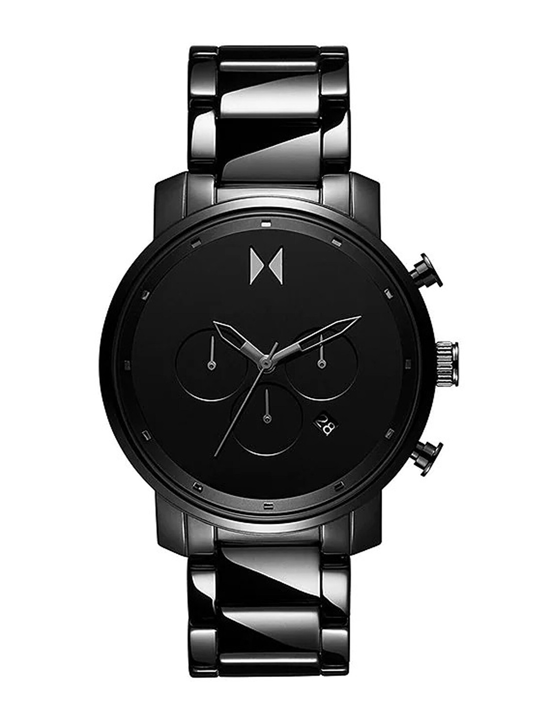 MVMT Men Brass Dial & Ceramic Bracelet Style Straps Analogue Chronograph Watch 28000253