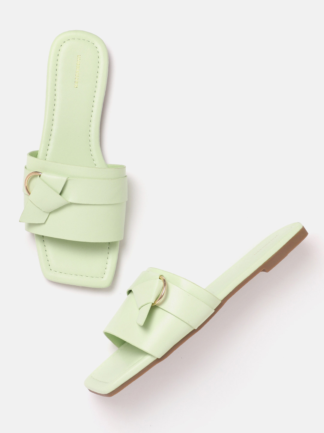 Van Heusen Woman Open Toe Flats with Knot Detail