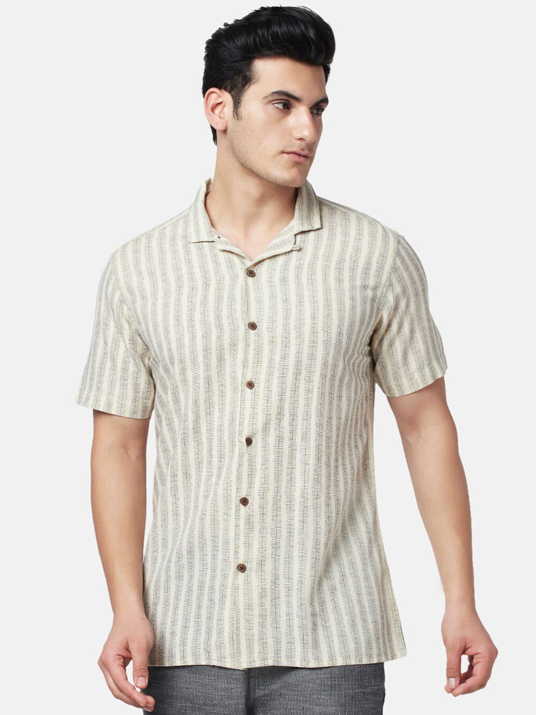 7 Alt by Pantaloons Short Sleeves Abstract Printed Casual Shirt