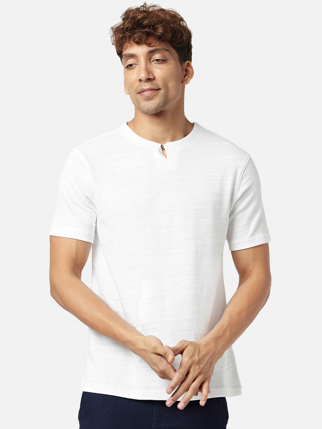 7 Alt by Pantaloons Polo Collar Cotton Regular Fit T-shirt