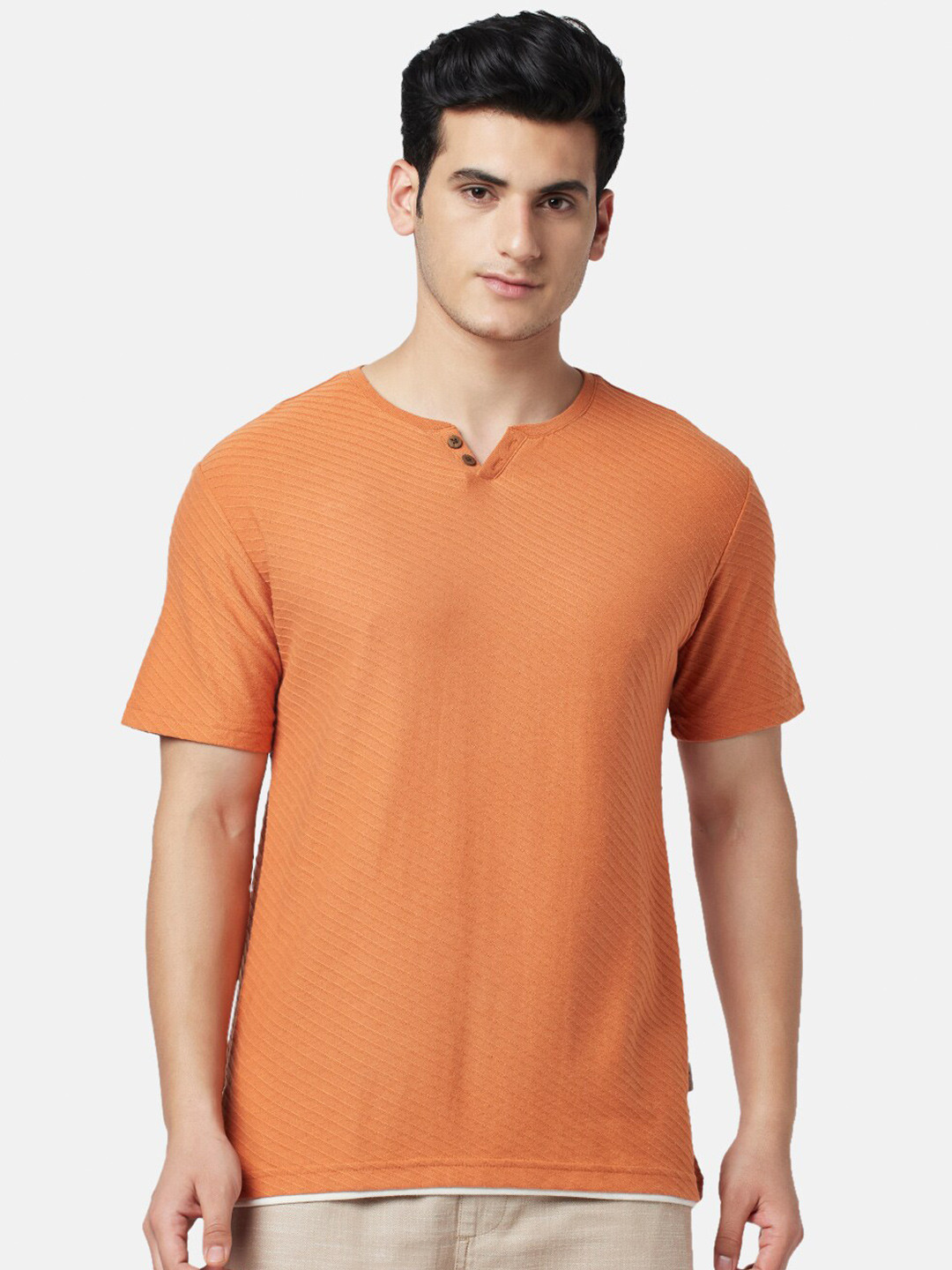 7 Alt by Pantaloons Henley Neck T-shirt