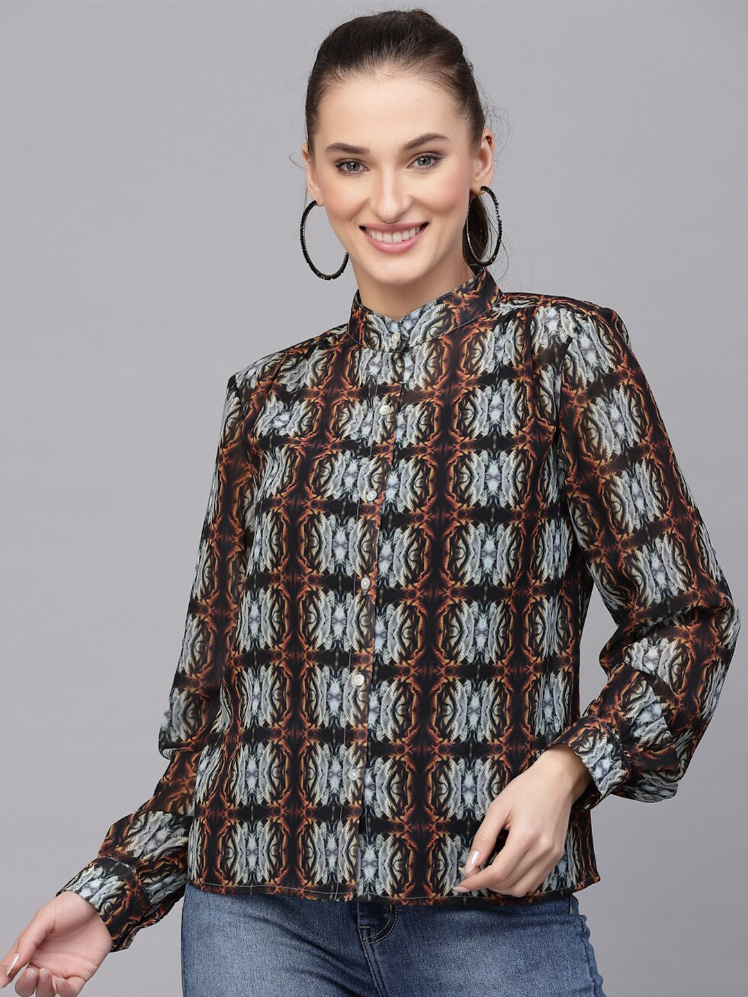 VALBONE Comfort Floral Printed Casual Shirt