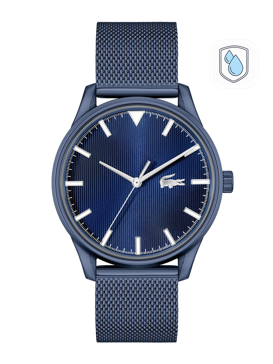 Lacoste Men Brass Dial & Stainless Steel Bracelet Style Straps Analogue Watch 2011229