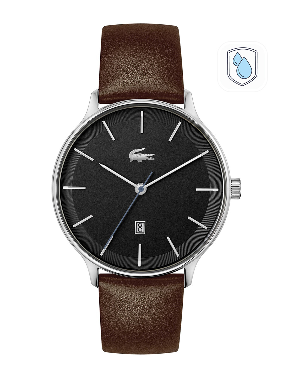 Lacoste Men Brass Dial & Leather Straps Analogue Watch 2011222