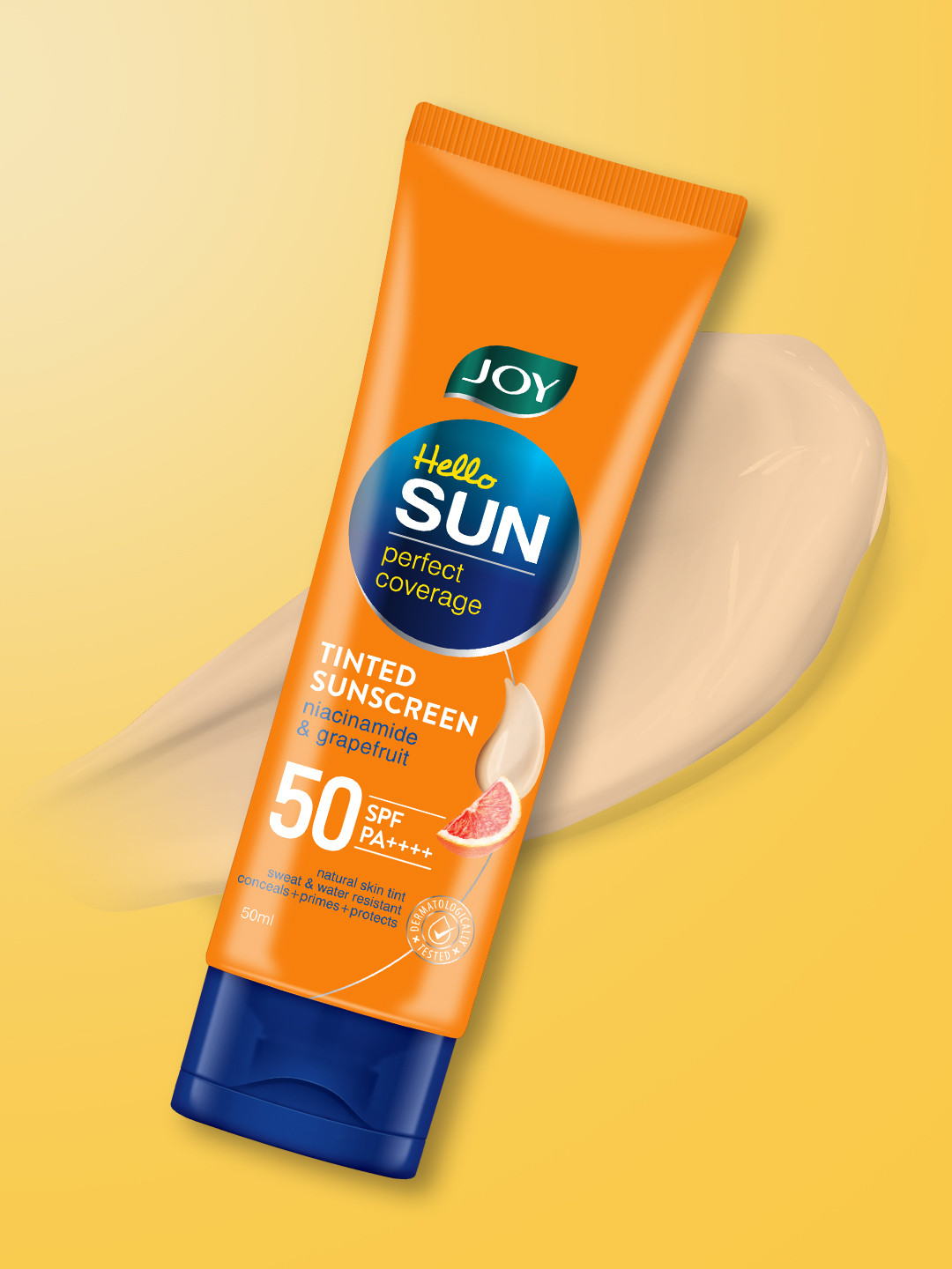 Joy Sunscreen SPF 50 PA+++ Tinted Mattifying Sunscreen with Natural Tone 50ml