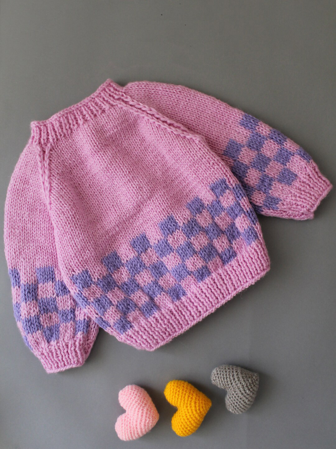 Woonie Kids Checked Acrylic Pullover