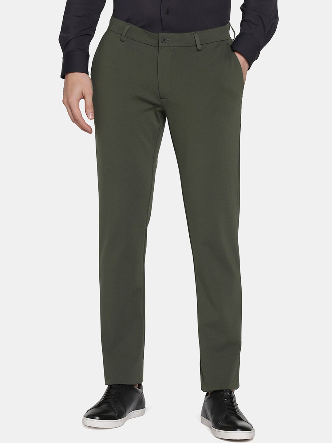 Blackberrys TechPro Men Olive Casual Trouser