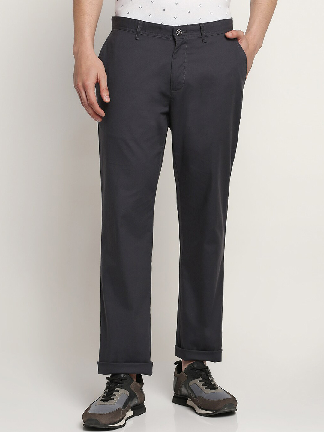 Blackberrys Men Urban Slim Low Rise Chinos Trousers