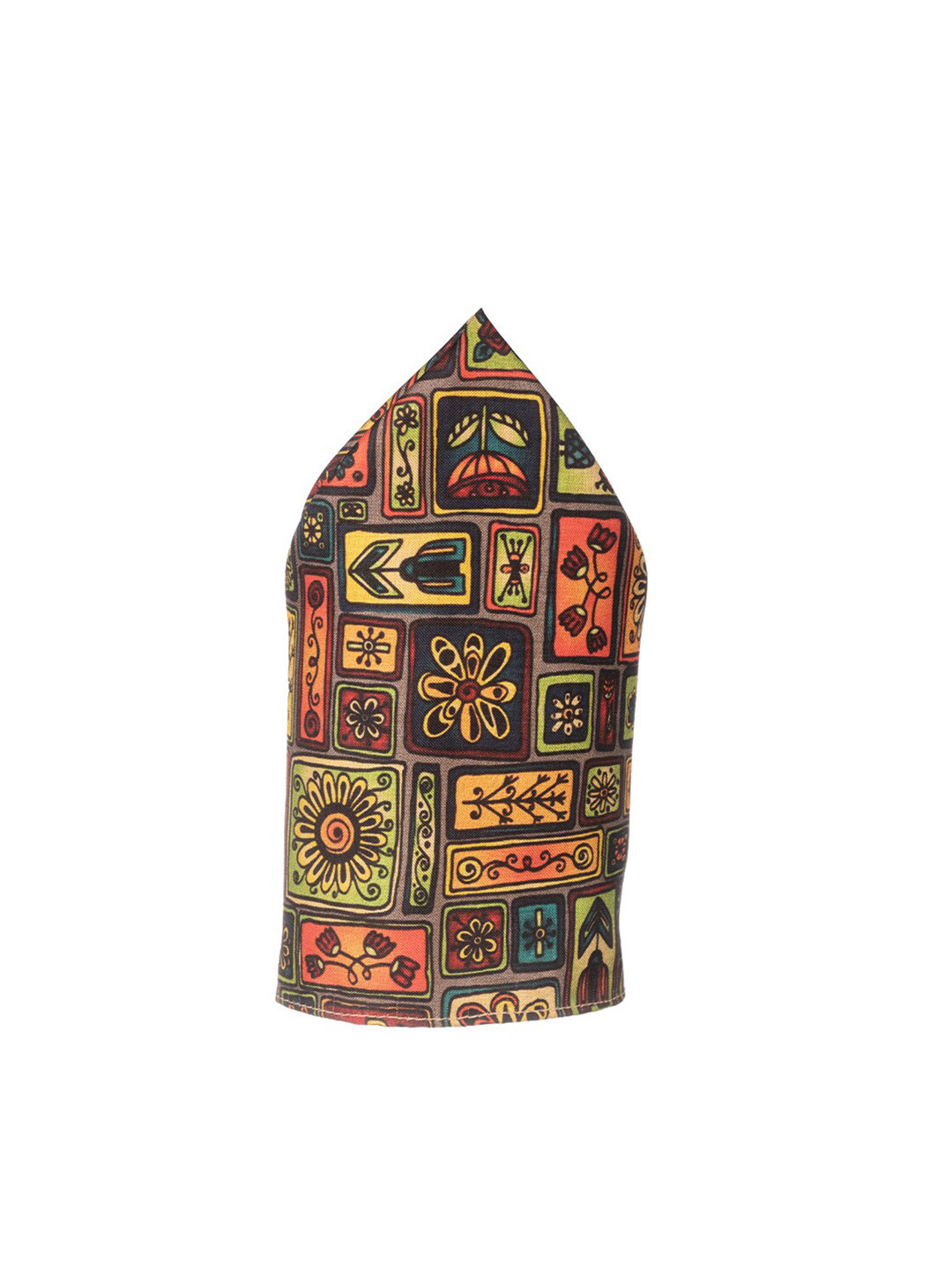 The Tie Hub Men Printed Silk Cotton Pocket Square