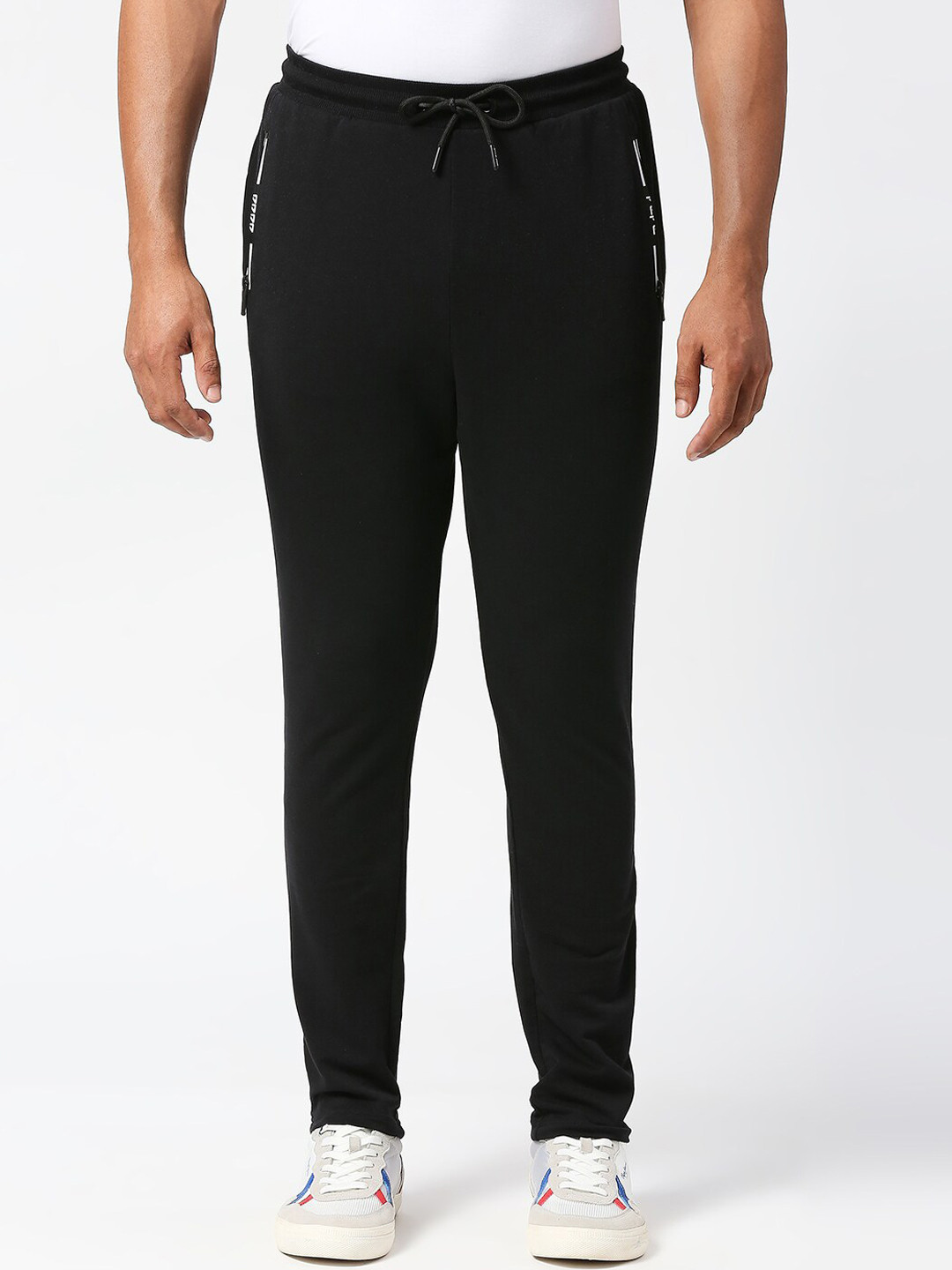 Pepe Jeans Men Mid-Rise Slim-Fit Cotton Track Pants
