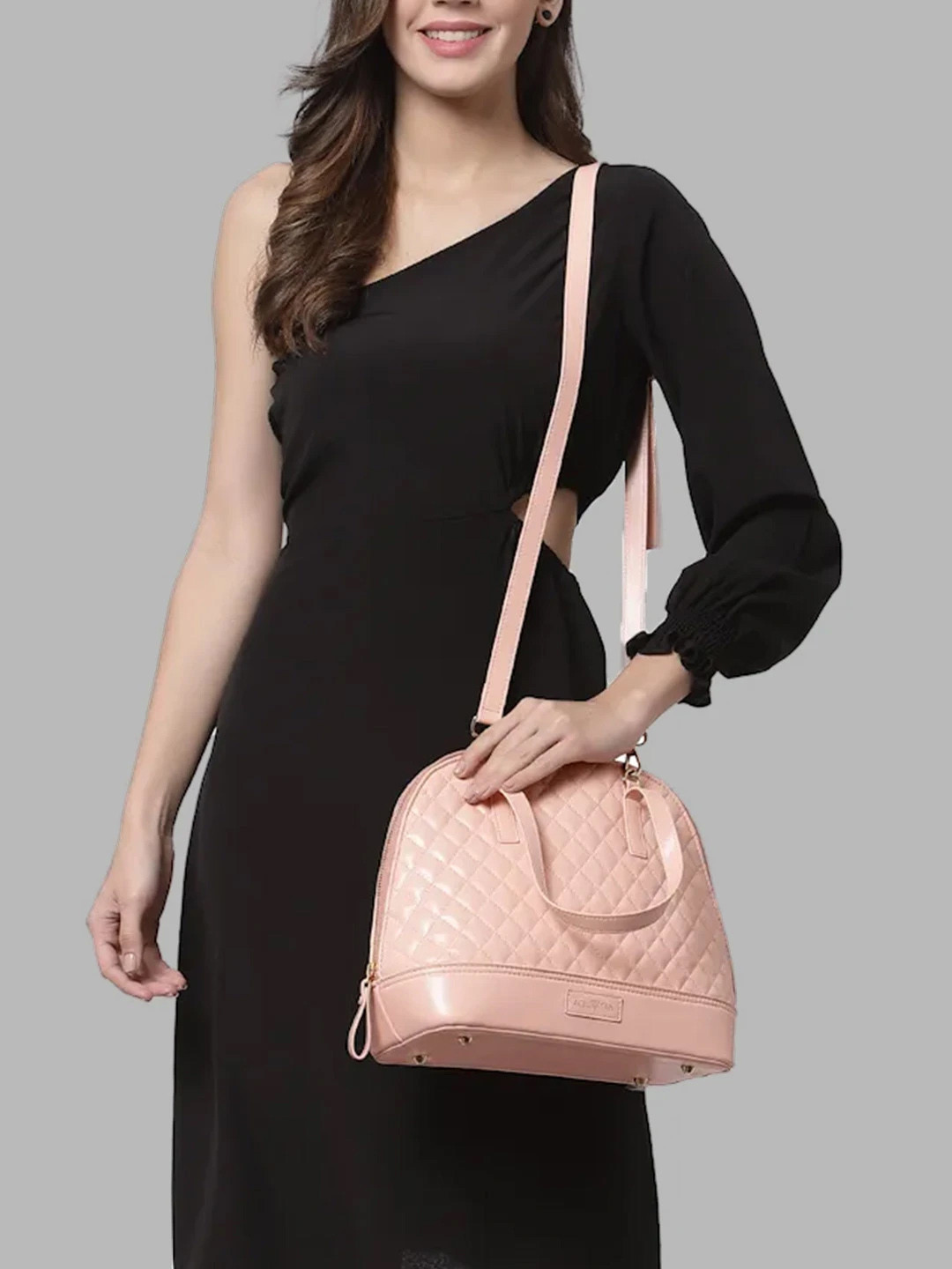 AQUATAN Quilted Shopper Handheld Bag with Crossbody Sling