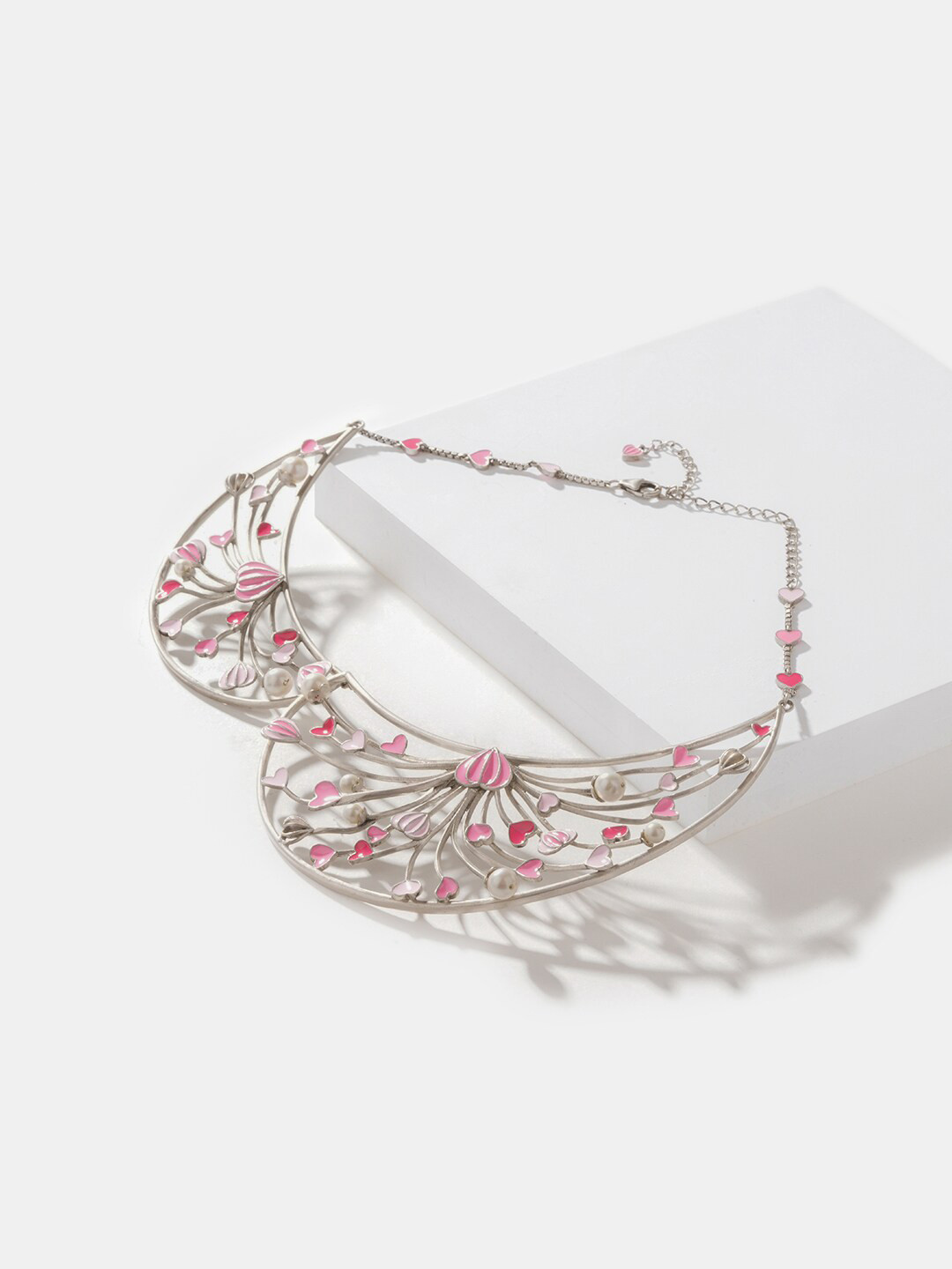 SHAYA 925 Silver-Plated Heart Necklace