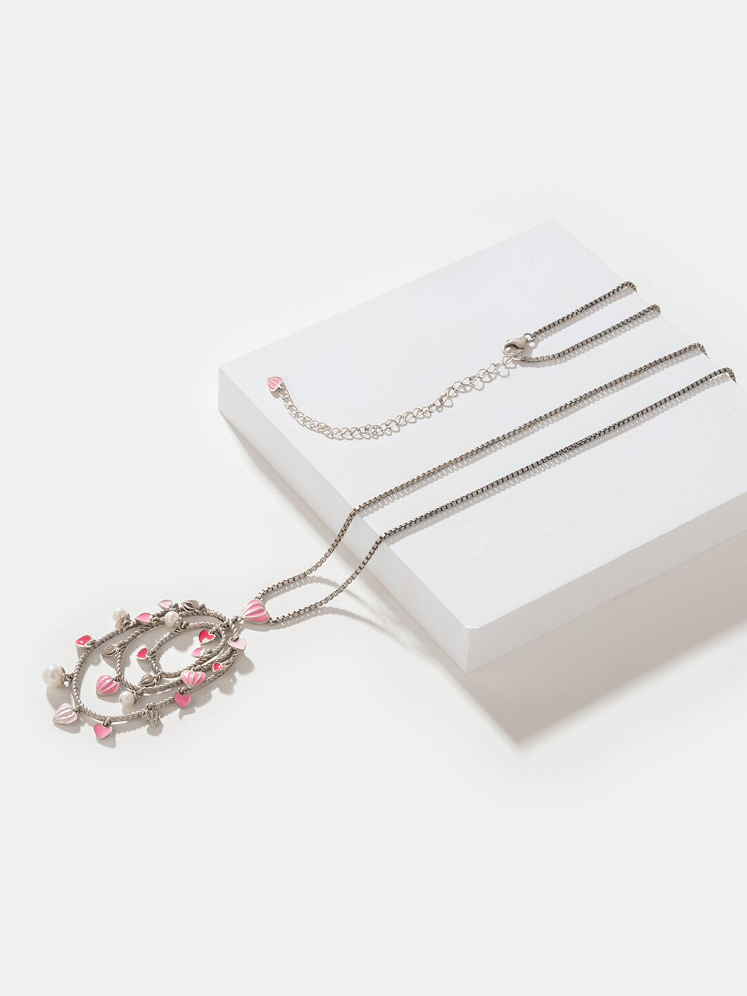 SHAYA 925 Silver-Plated Heart Necklace