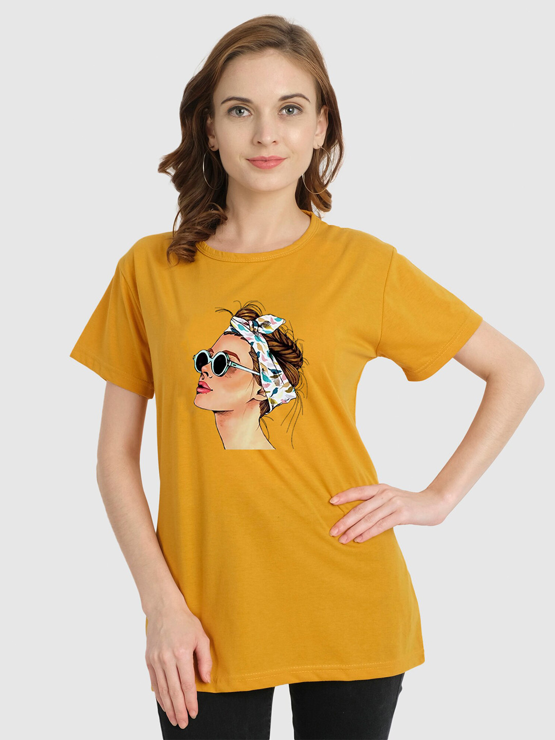 CHOZI Graphic Printed Bio Finish Cotton Slim Fit T-shirt