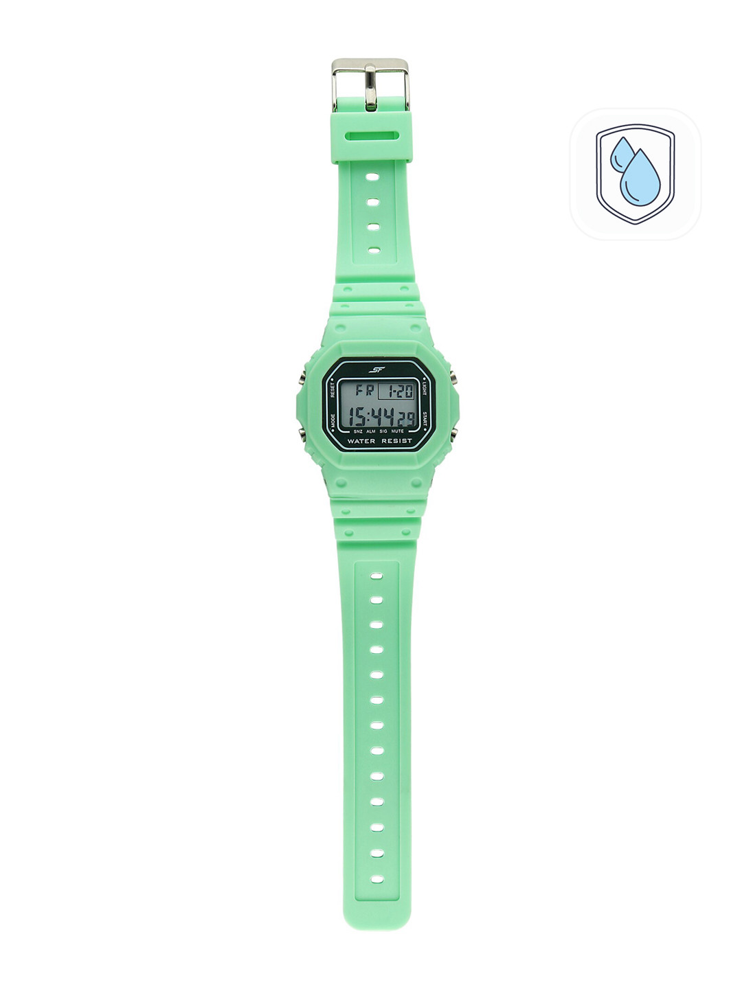 Sonata Unisex Green Dial & Straps Digital Watch 77122PP05
