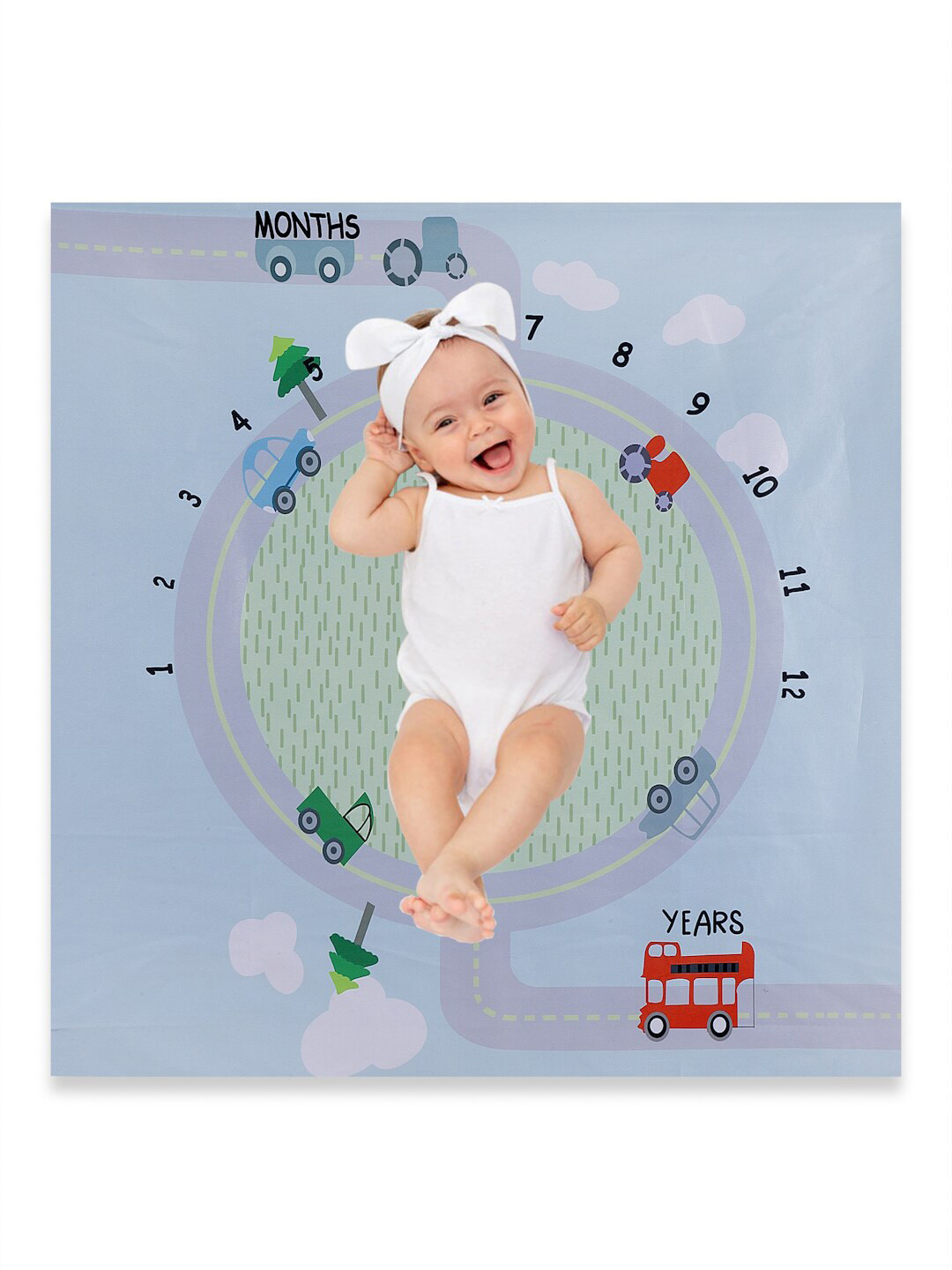 Babymoon Green Typography Cotton 210 TC Single Fine Bedsheet -39 x 39 inches